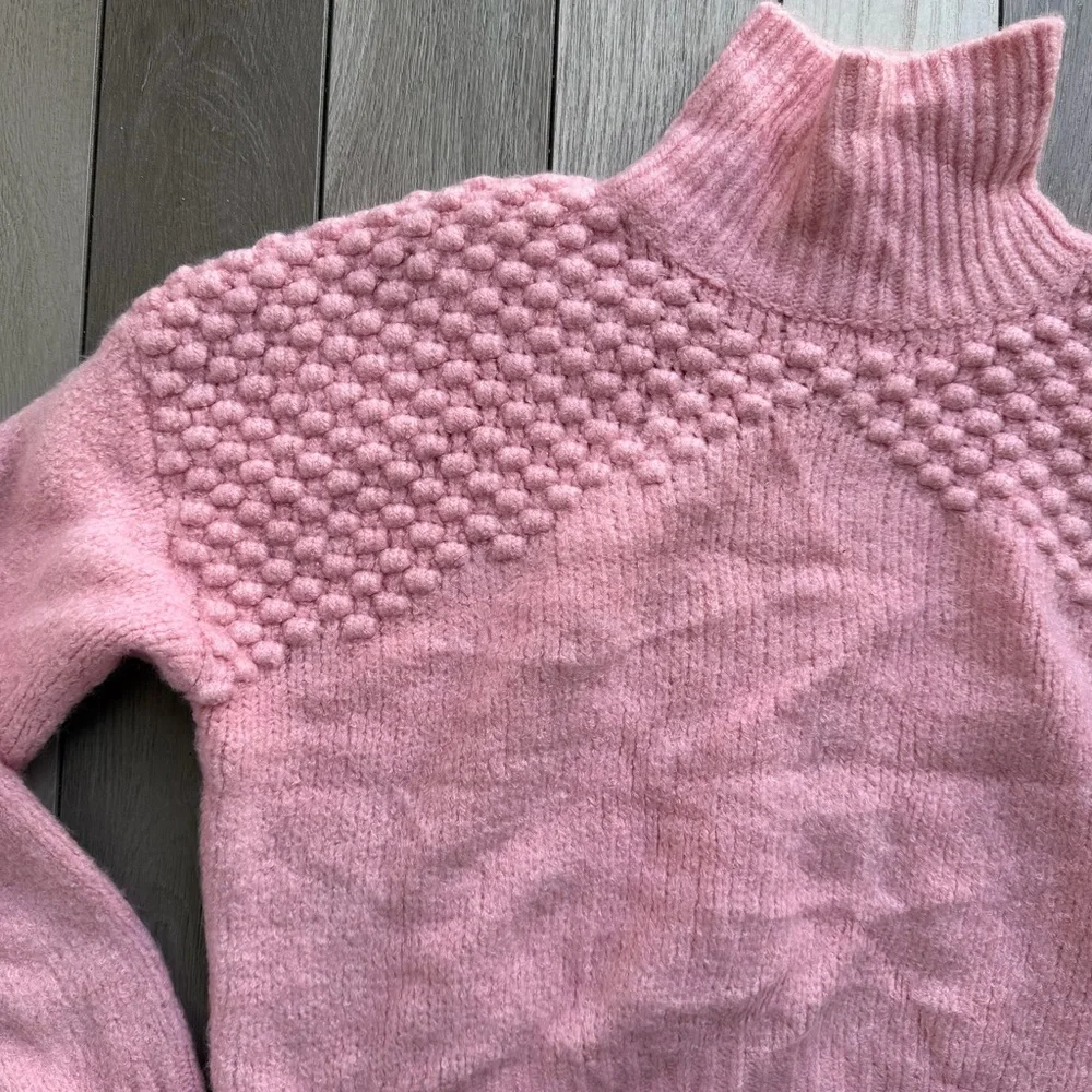 Free People Soft Pink Cowl Neck Sweater
